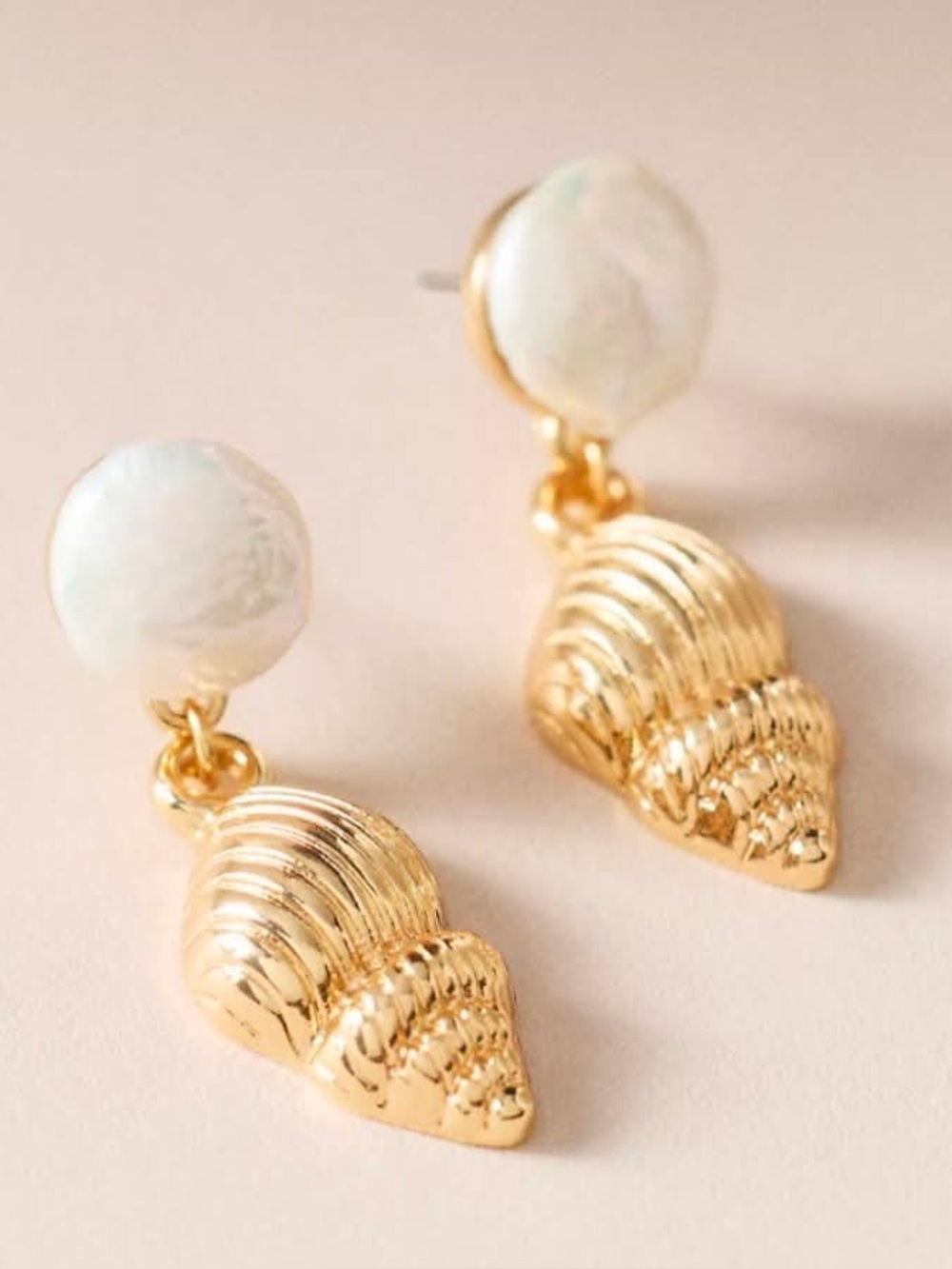 NWOT Panacea Pearl Shell Drop Earrings MRSP$48